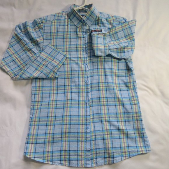 Mens Shirt Button Front Moto Tab Roll up Sleeves - Picture 2 of 4